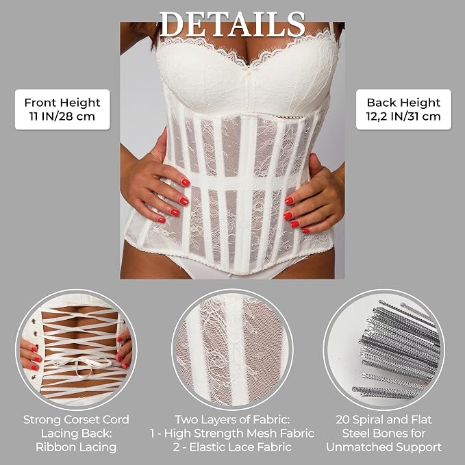 White Lace - Measure Your Body & Use the Size Chart!