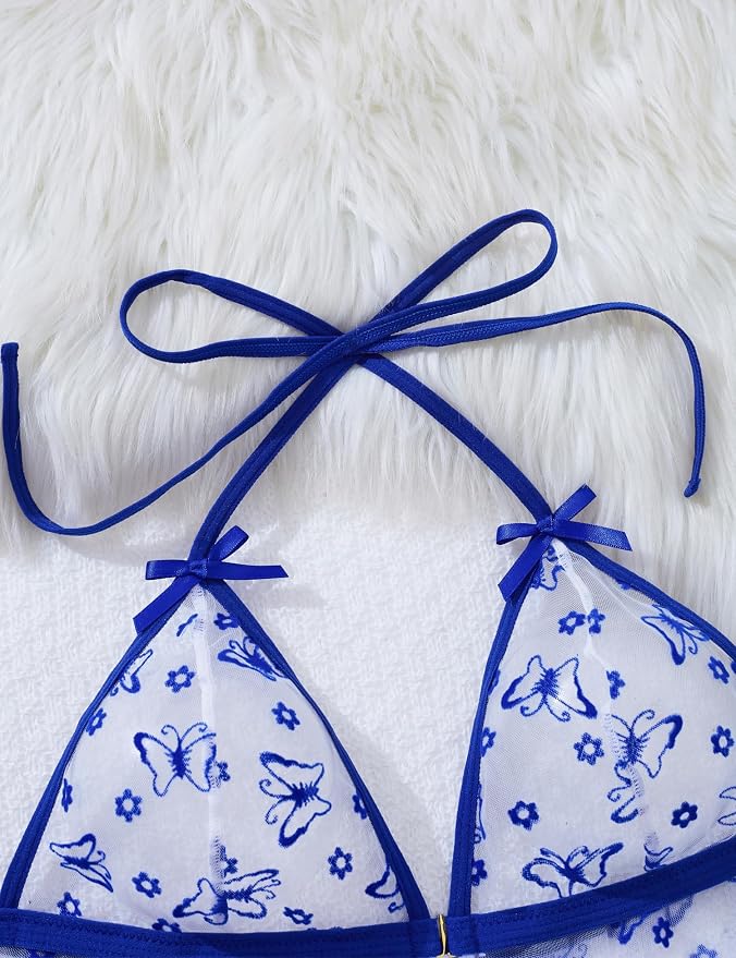 Tie-strap Blue Butterfly