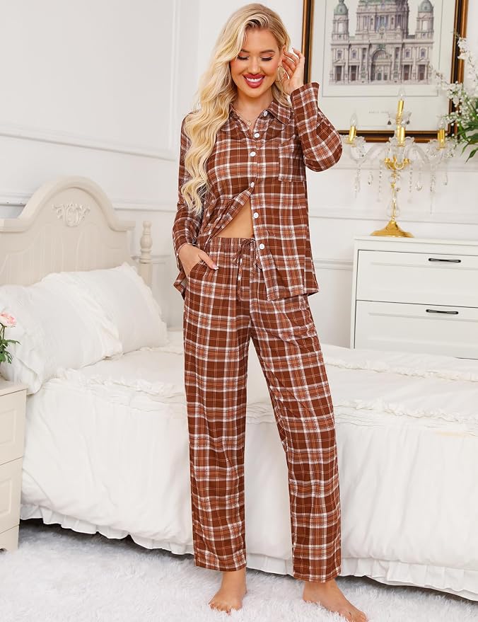 Brown White Plaid