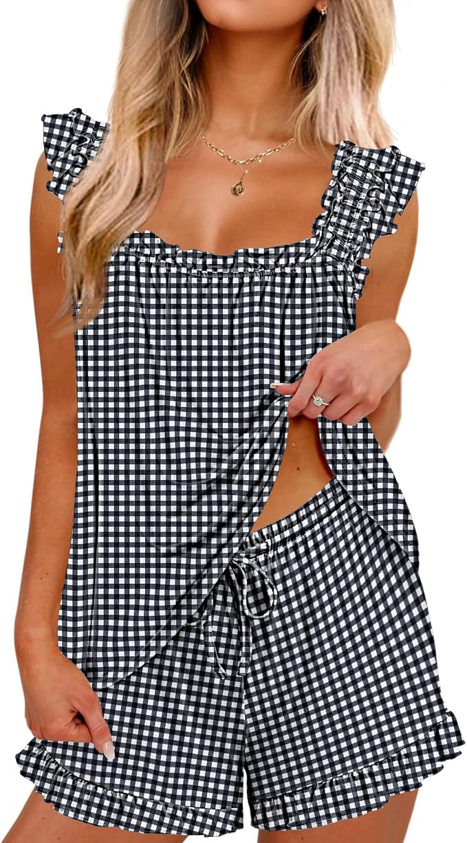 Gingham Black