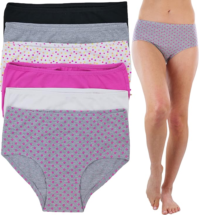 6 Pack: Hearts and Dots Prints and Solid Colored Assortment