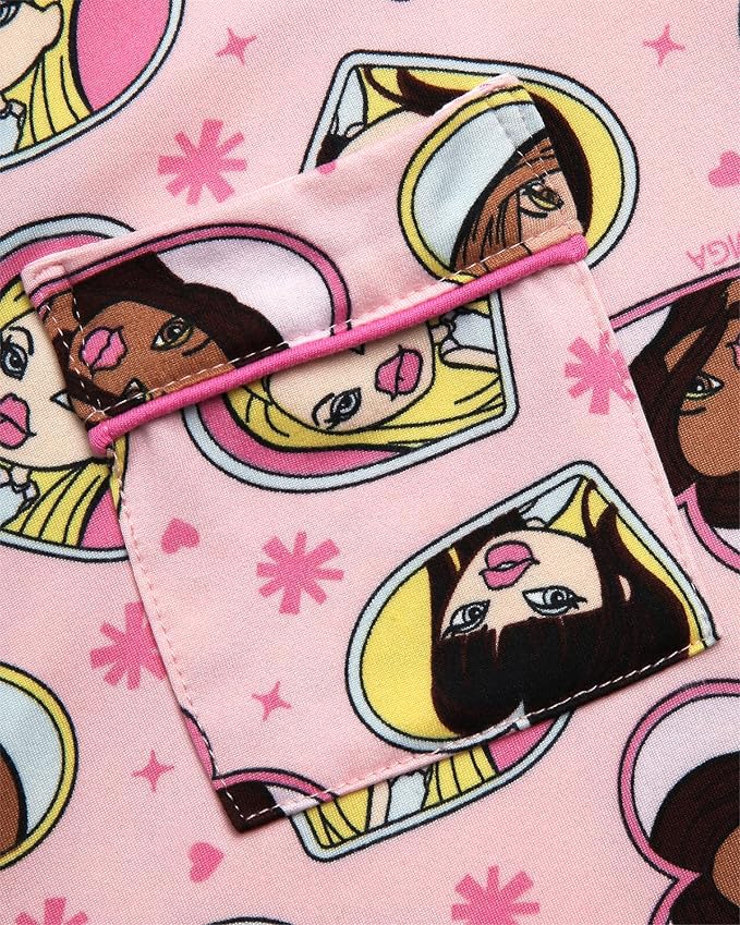 Pink Bratz Heart Toss Print