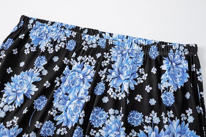 Blue Flowers/Black