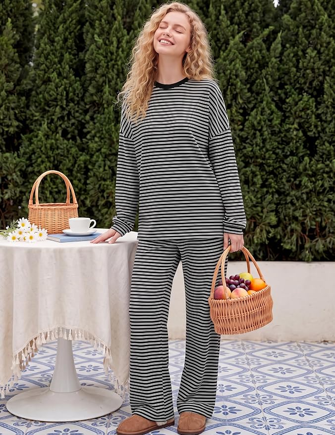 Wide Thin Stripe-black White