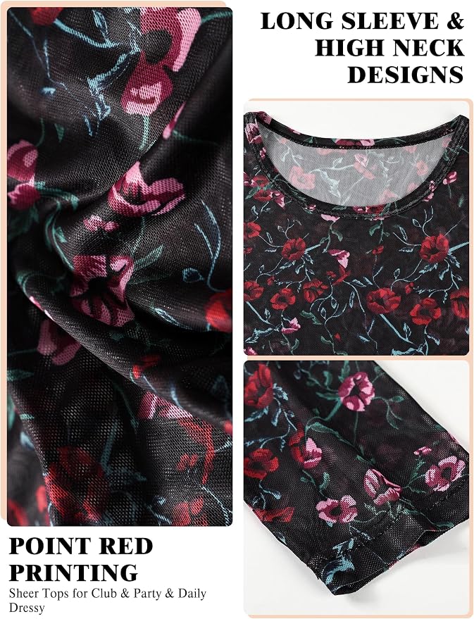 Black Print Flower