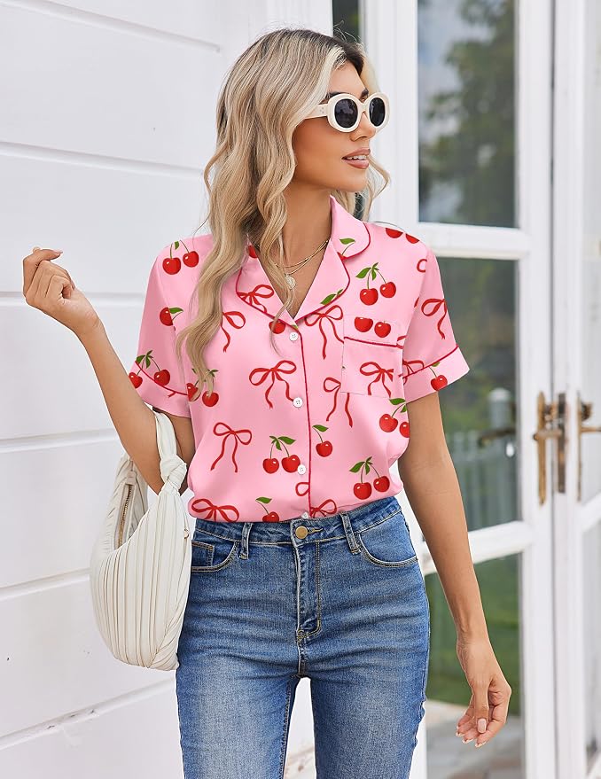 Pink Cherry Bow