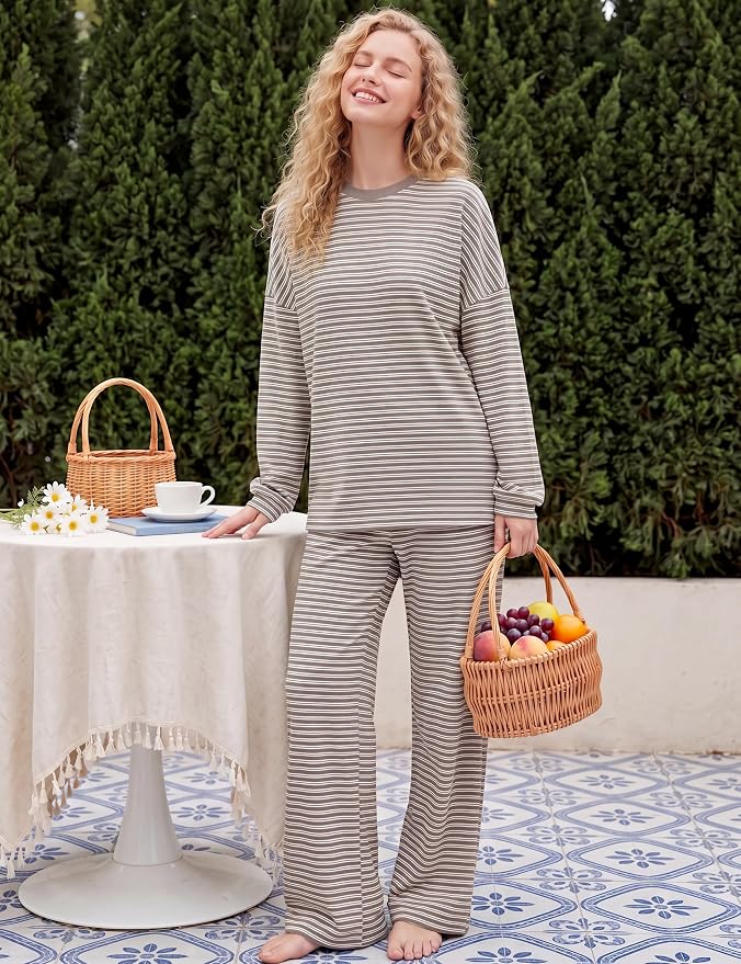 Wide Thin Stripe-coffee White