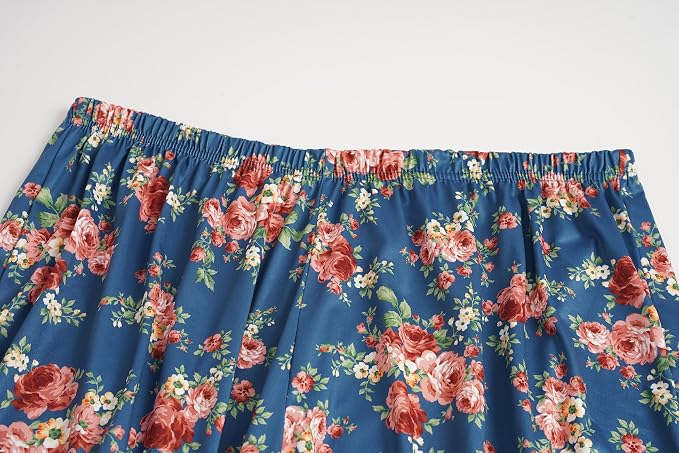 Navy/Pink Flowers