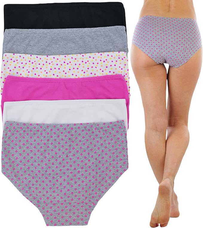 6 Pack: Hearts and Dots Prints and Solid Colored Assortment