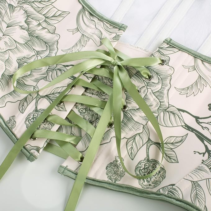 Beige Light Green Floral