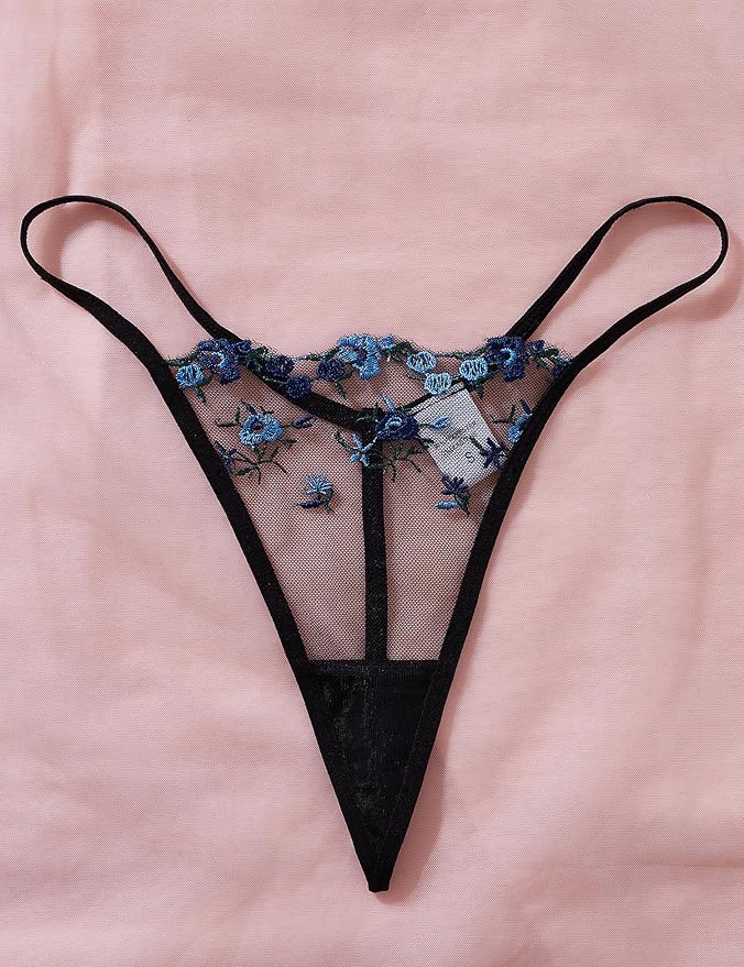 Black/Blue Flowers