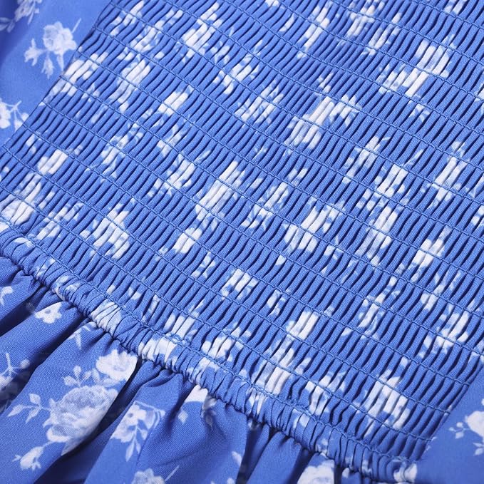 Royal Blue White Floral