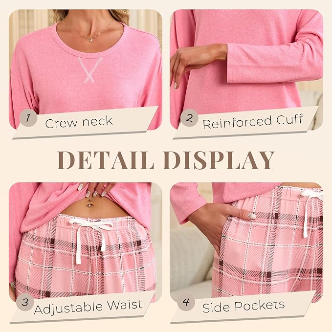 Hot Pink/Pink Brown Plaid