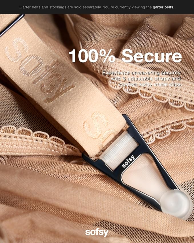 A02 | 1 Pair - Garter Belt | Champagne Nude