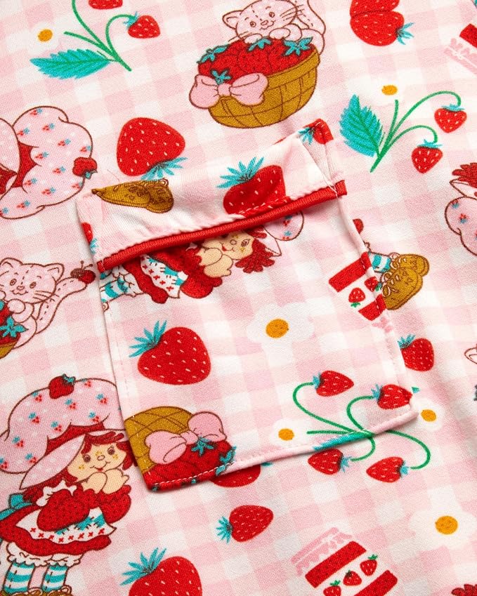 Pink Strawberry Shortcake Jam & Flowers Print