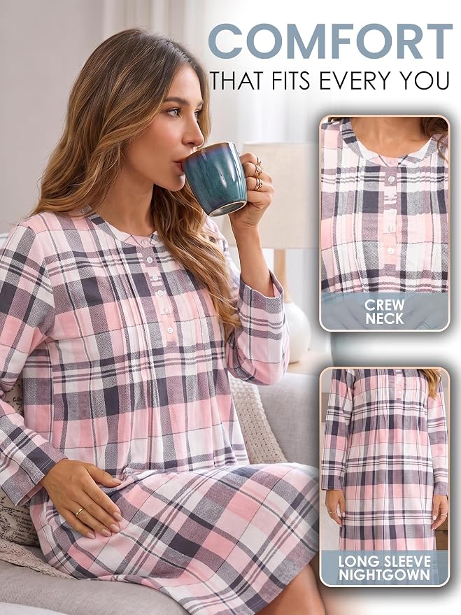 Grey Pink Plaid