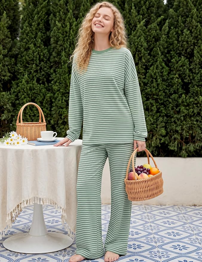 Wide Thin Stripe-pea Green