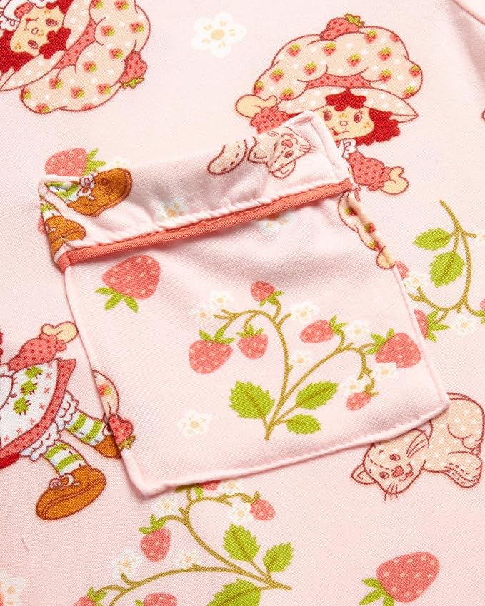 Pink Strawberry Shortcake Cat & Berries Print