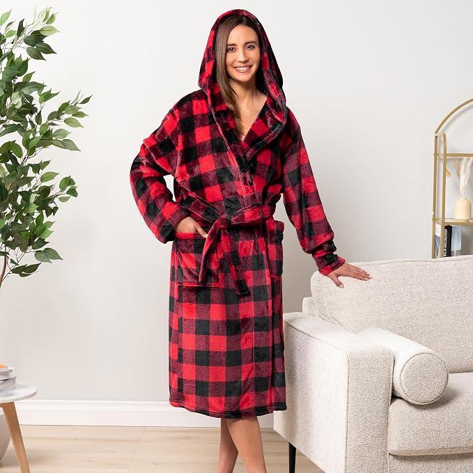 With Hood - Checkered Red