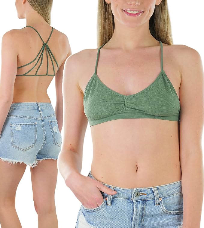 Strappy Back V-neck - Olive