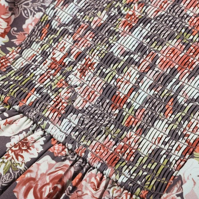 Brown Orange Floral