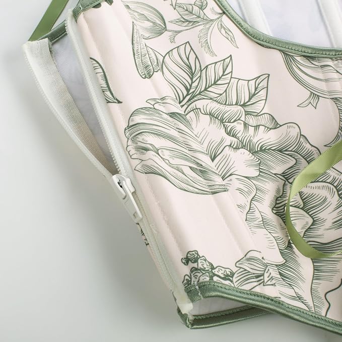 Beige Light Green Floral