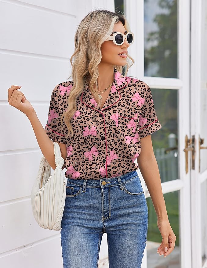 Brown Leopard With Pink Bow